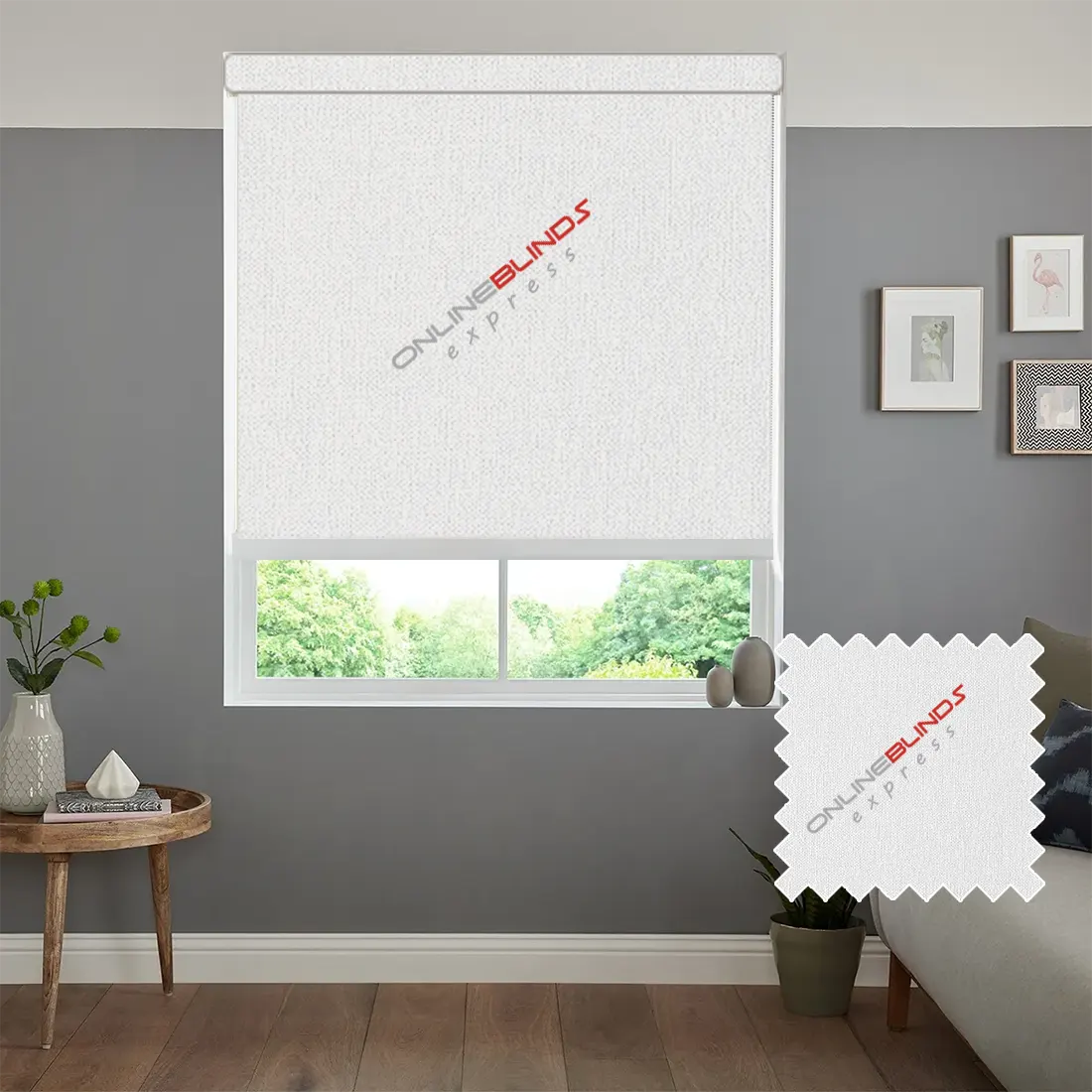 CAIRO WHITE MOTORISED ROLLER BLIND - Online Blinds Express