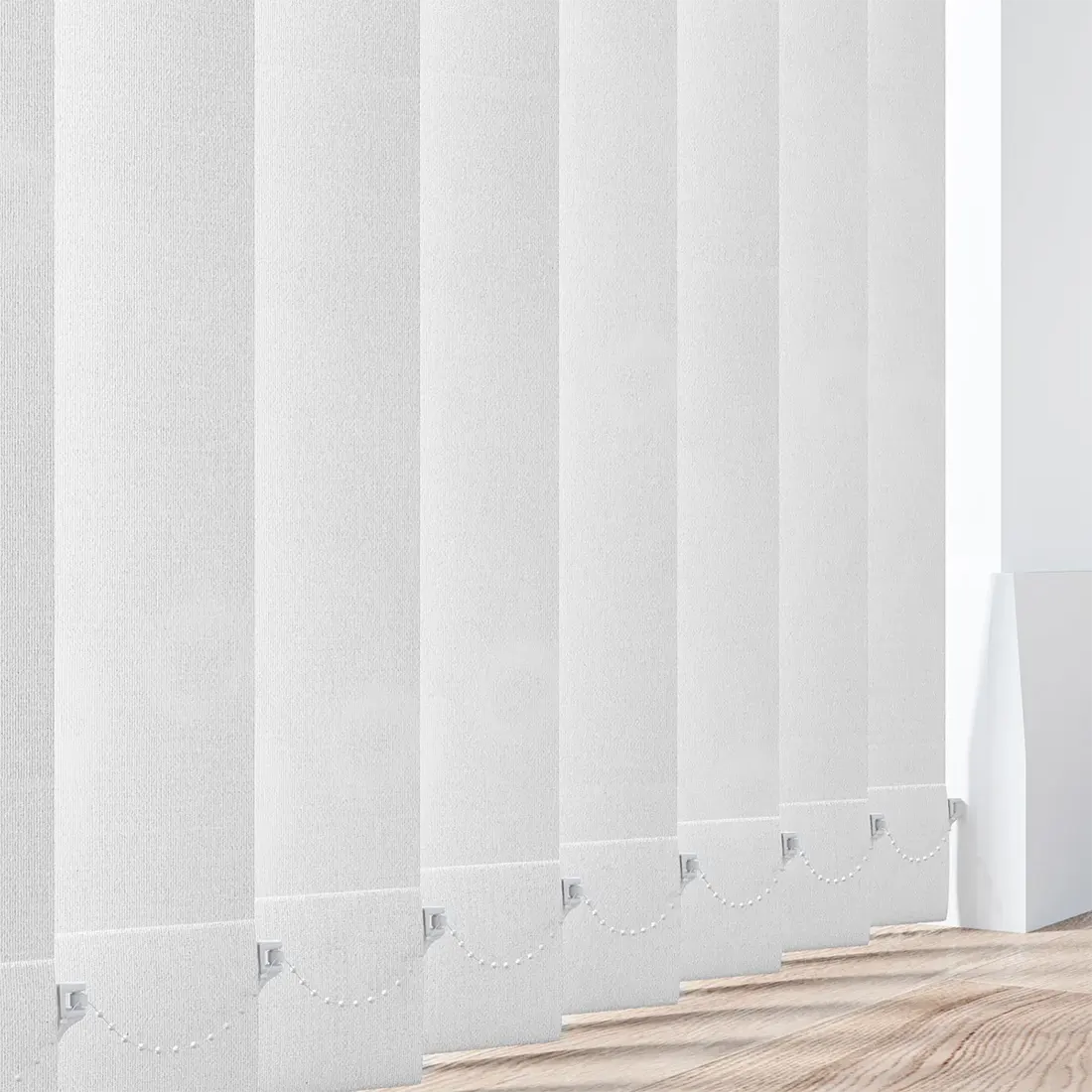 Cairo White - Blackout Vertical Replacement Slats - Online Blinds Express