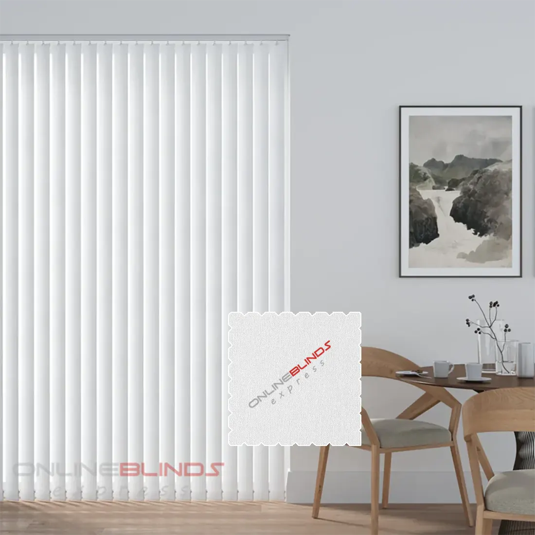 Cairo White - Blackout Vertical Replacement Slats - Online Blinds Express