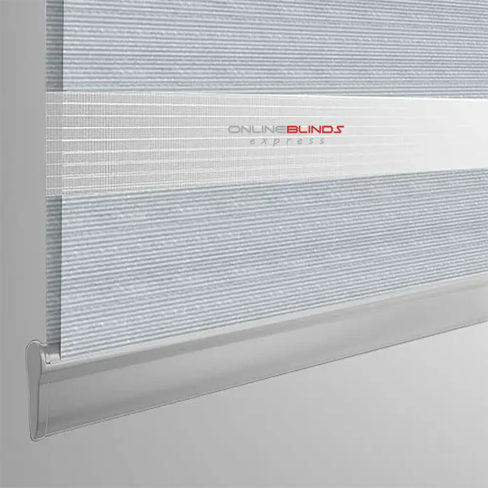 Cashmere Grey Motorised Day and Night Blind - Online Blinds Express