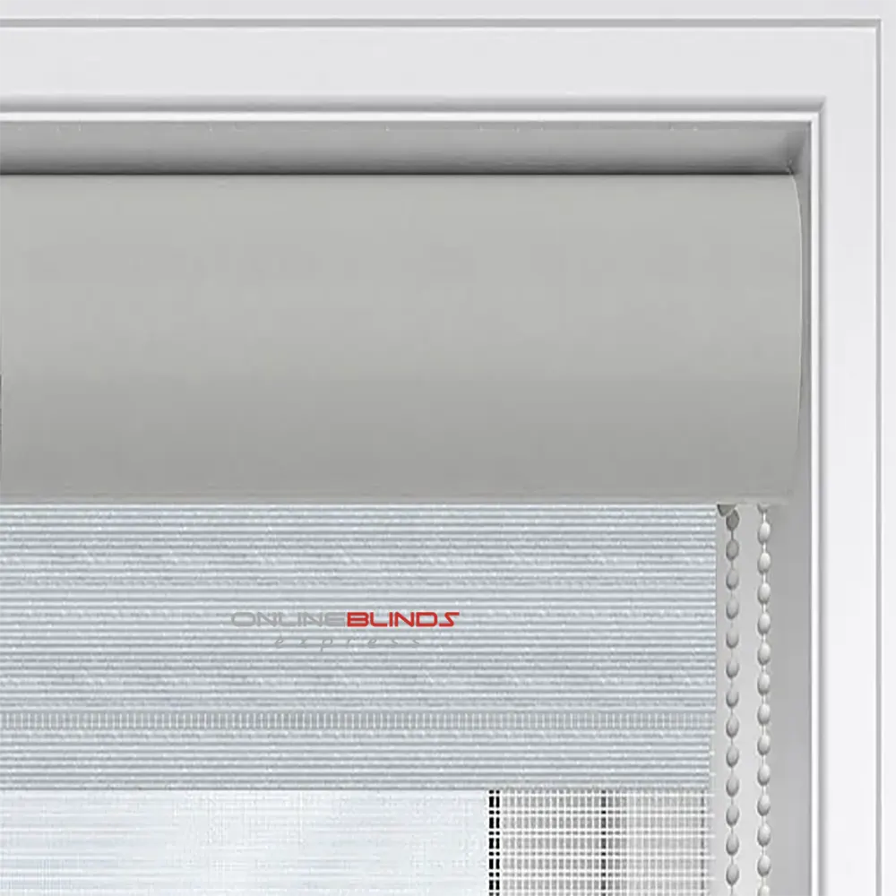 Cashmere Grey Motorised Day and Night Blind - Online Blinds Express