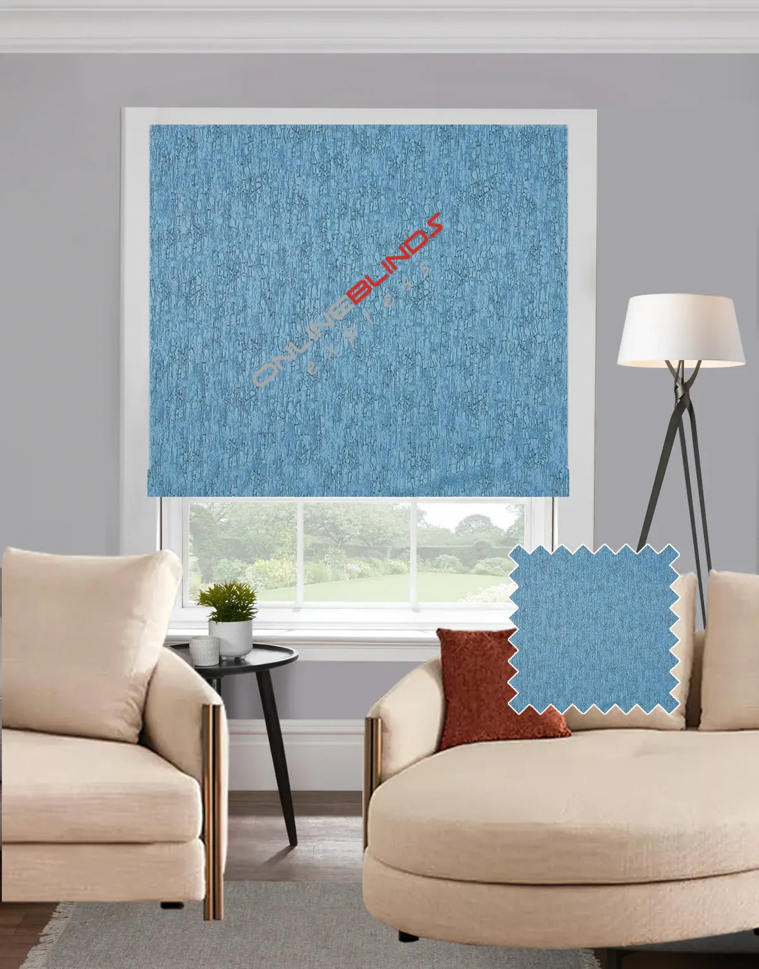 Celina Aqua EB - Roman Blind - Online Blinds Express