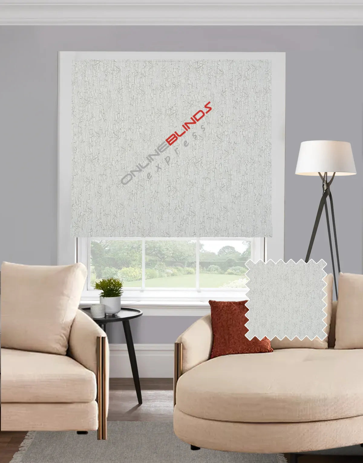 Celina White EB - Roman Blind