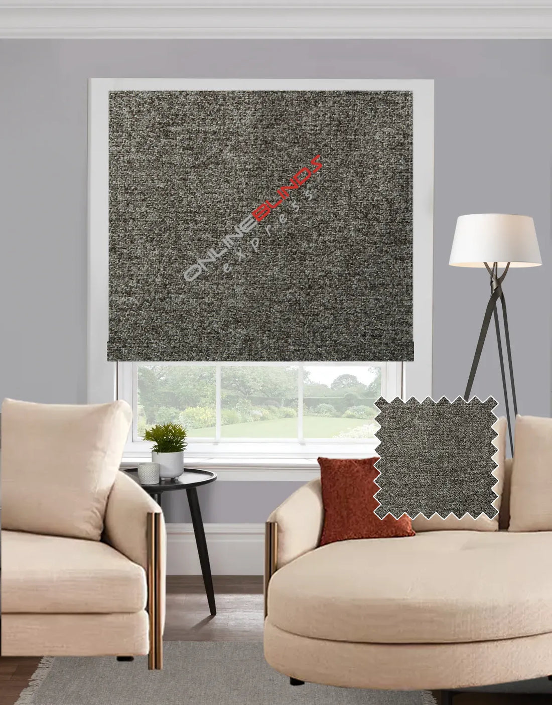 Dalyan Pewter EB - Roman Blind - Online Blinds Express