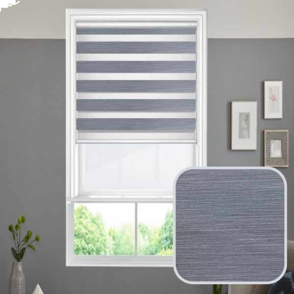 Tokyo Silver Motorised Day and Night Blind - Online Blinds Express
