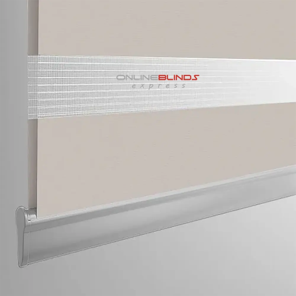 Dimout Rome Beige Motorised Day and Night Blind - Online Blinds Express