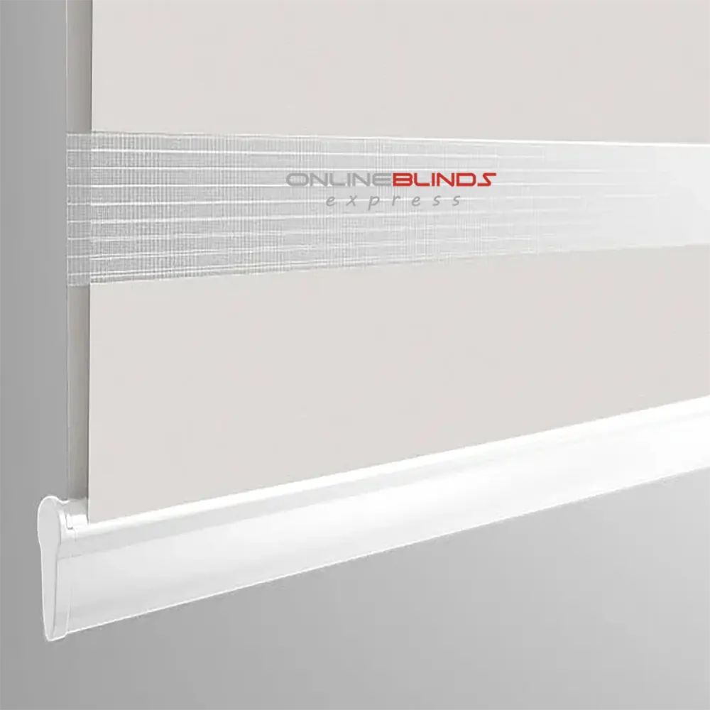 Dimout Rome White Motorised Day and Night Blind - Online Blinds Express