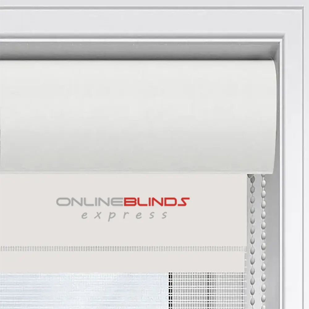 Dimout Rome White Motorised Day and Night Blind - Online Blinds Express