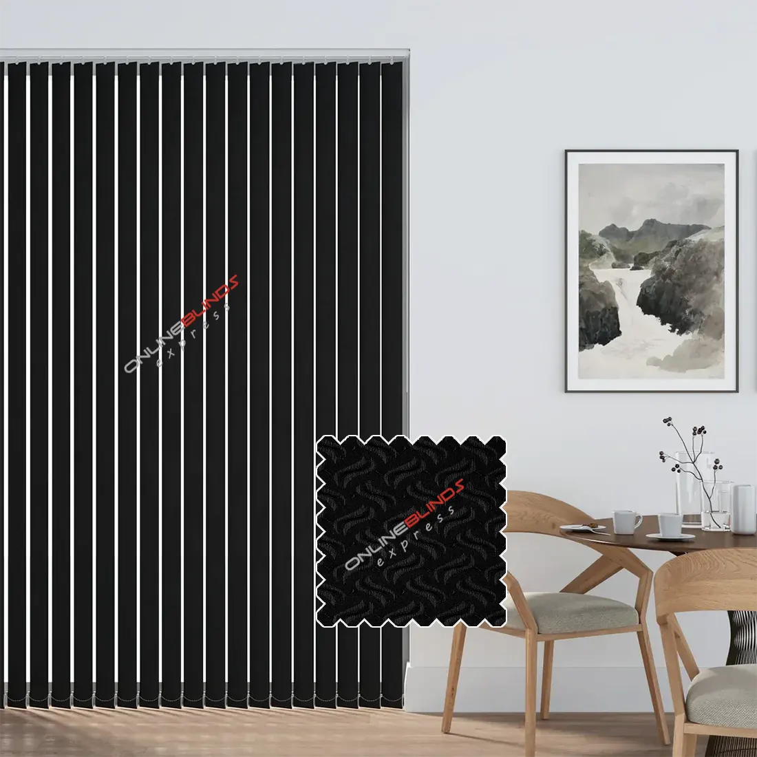 Dolphin Black - Replacement Slats - Online Blinds Express