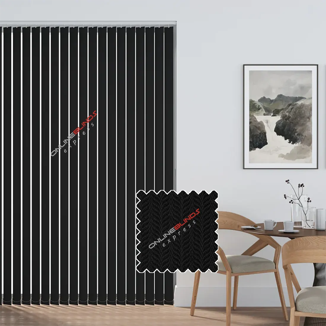 Feather Weave Black - Replacement Slats - Online Blinds Express
