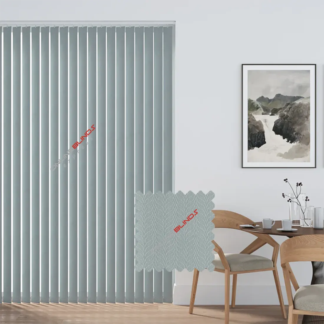 Feather Weave Mist - Blue Replacement Slats - Online Blinds Express
