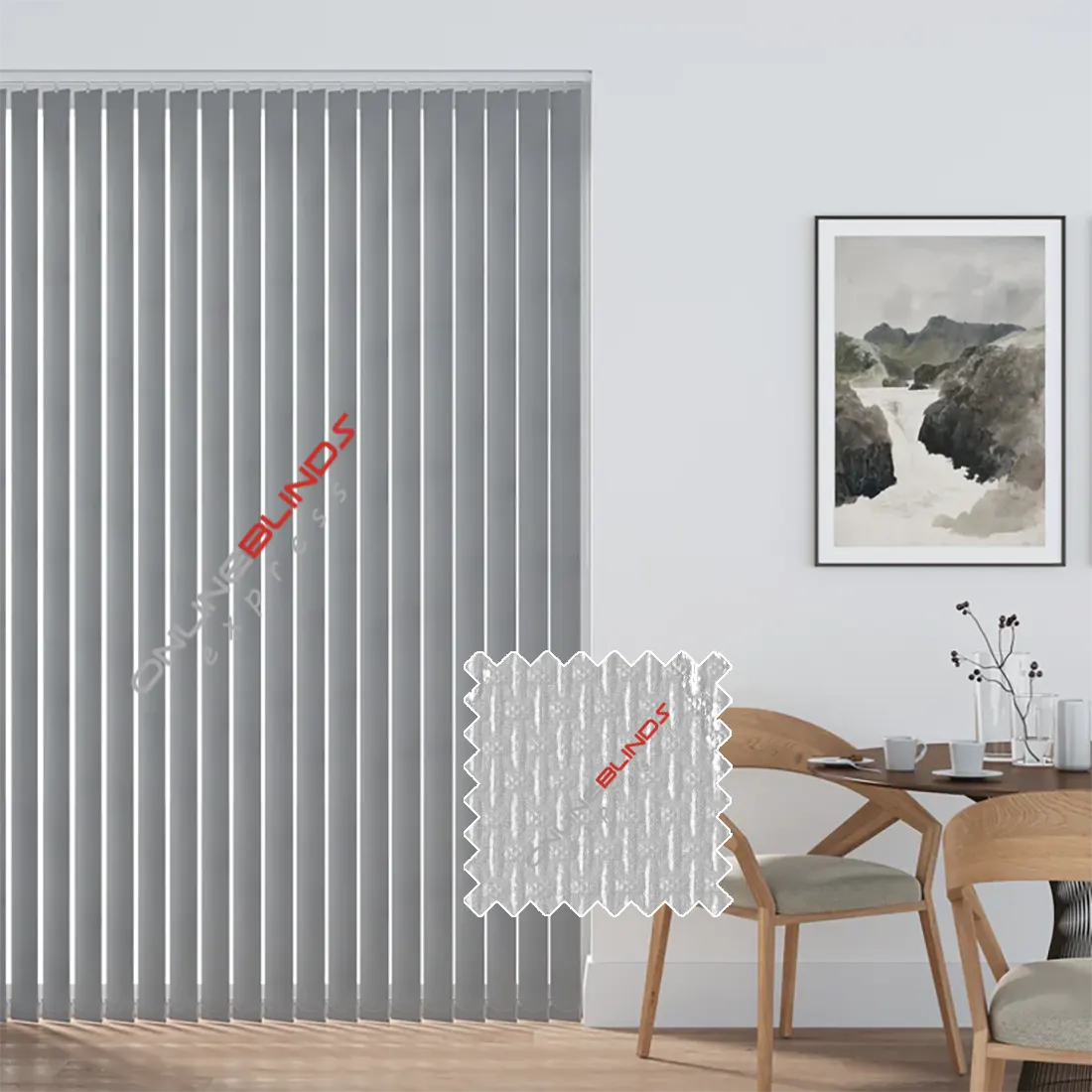 Fiesta Grey - PVC Waterproof Replacement Slats - Online Blinds Express