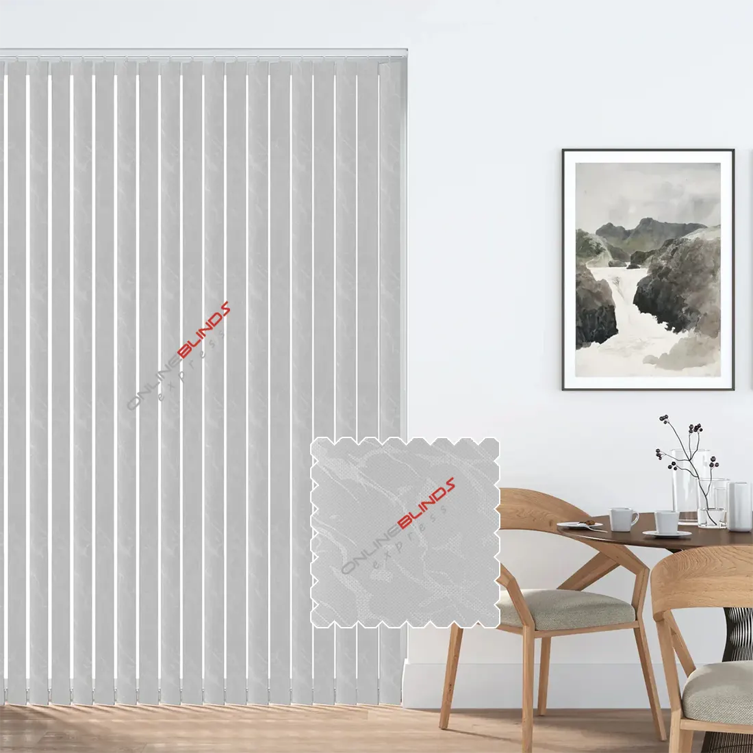 Fiesta Grey - PVC Waterproof Vertical Blinds