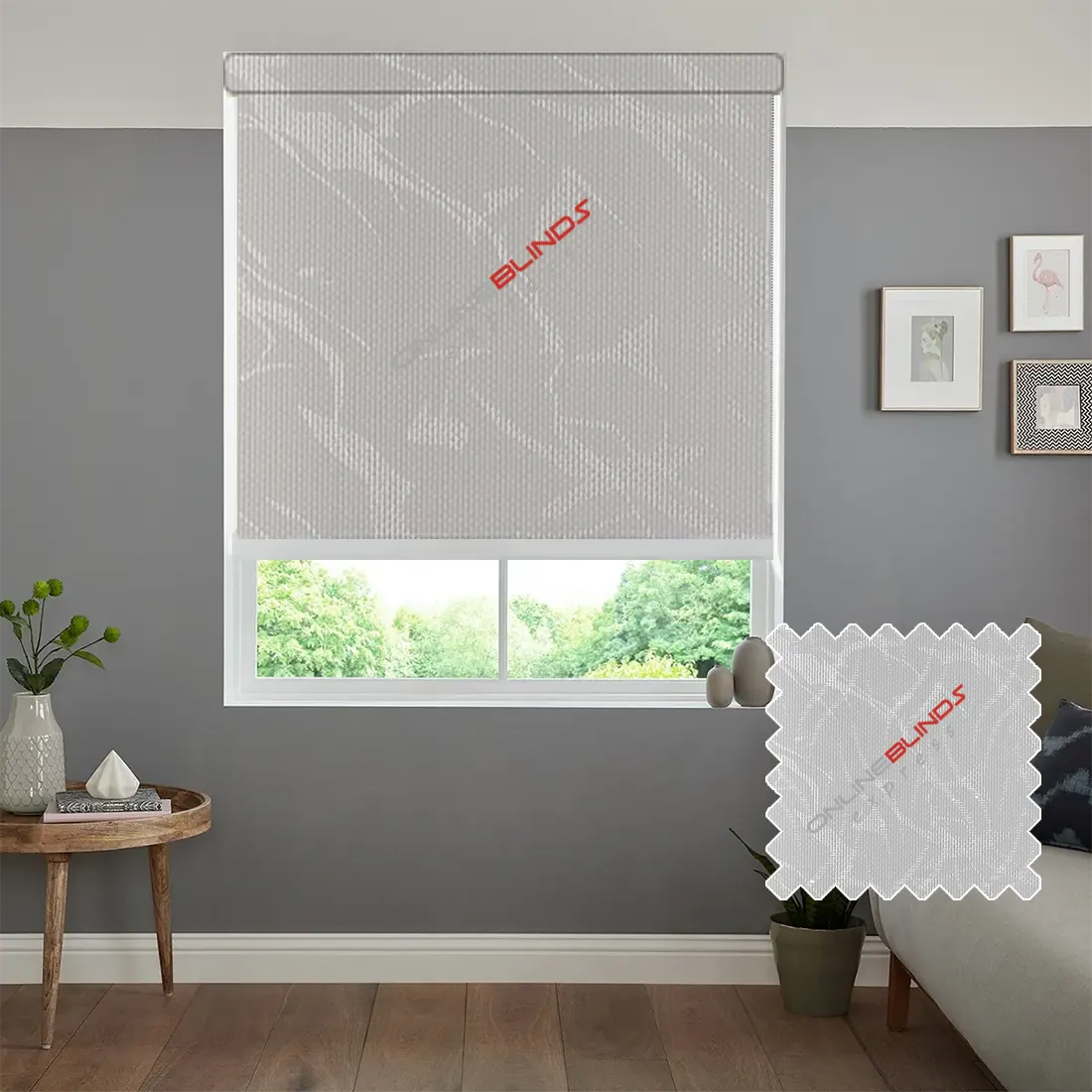 FIESTA GREY MOTORISED ROLLER BLIND - Online Blinds Express
