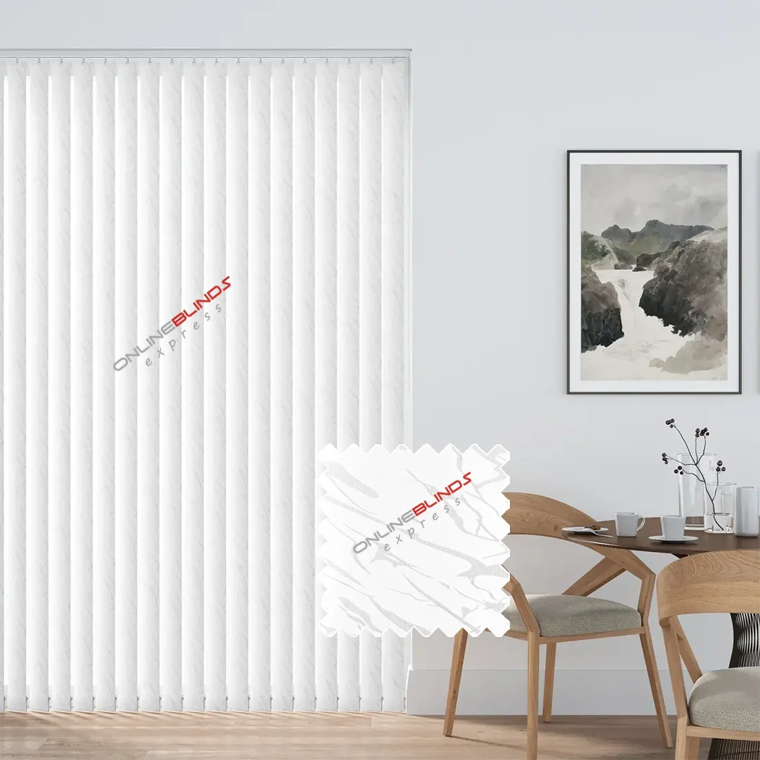 Fiesta White - PVC Waterproof Vertical Blinds