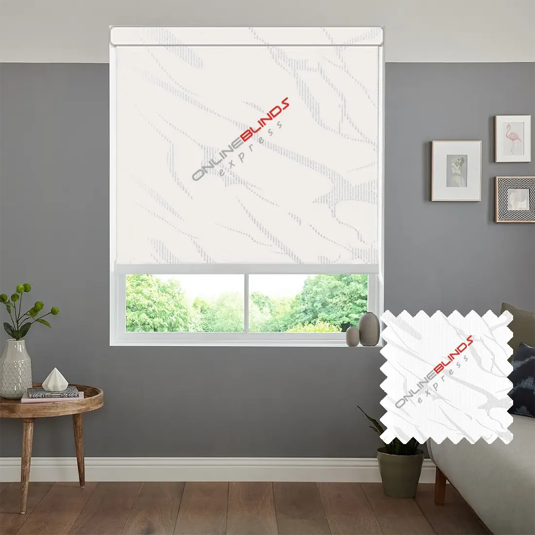 FIESTA WHITE MOTORISED ROLLER BLIND - Online Blinds Express