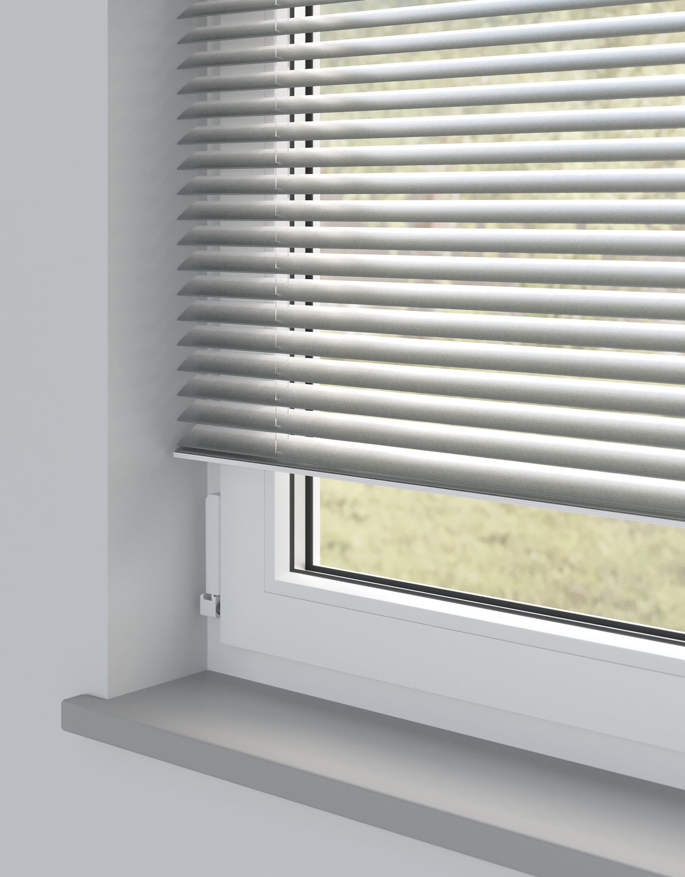 Frosted Silver Standard Metal Venetian Blind