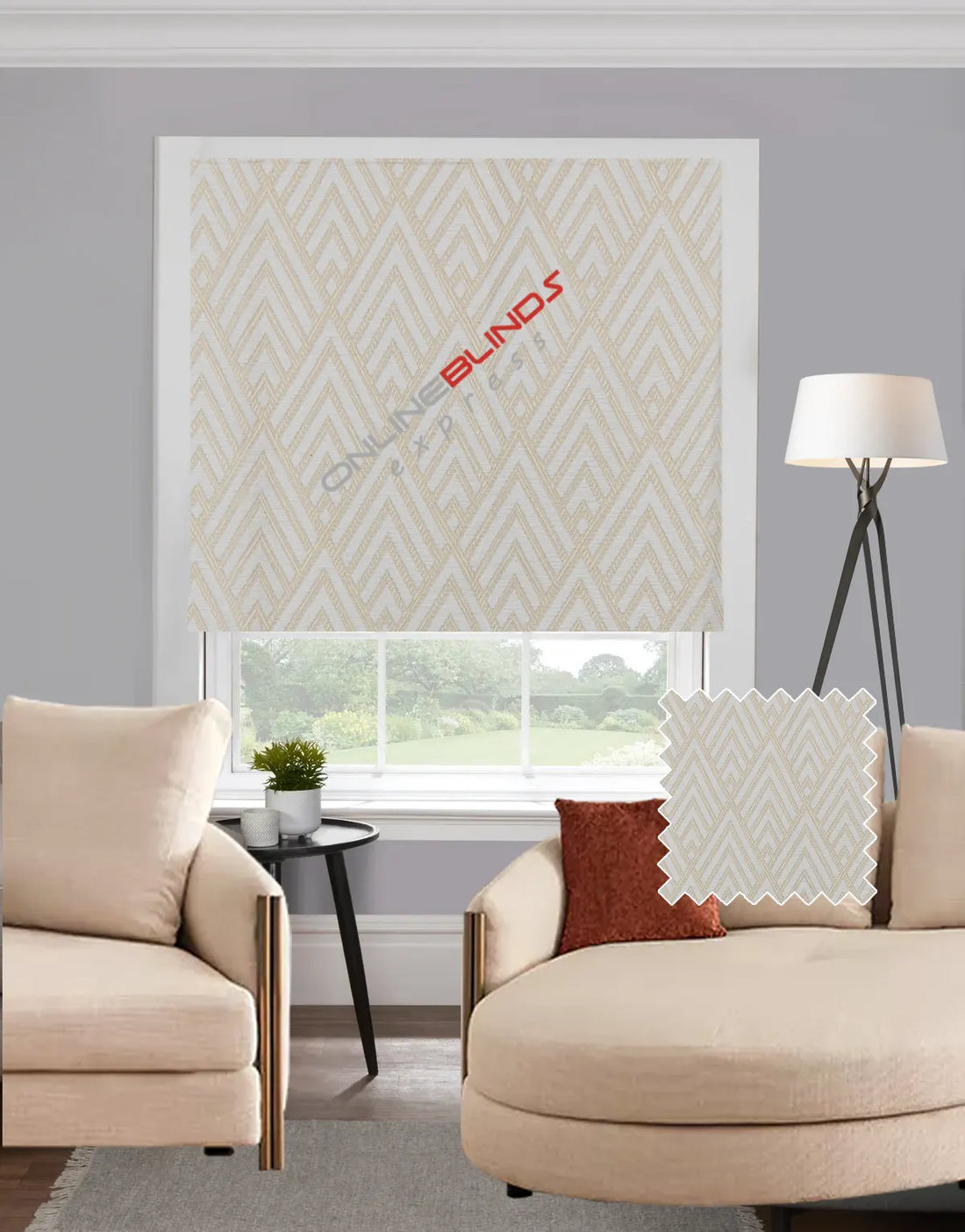 Geo Natural EB - Roman Blind - Online Blinds Express