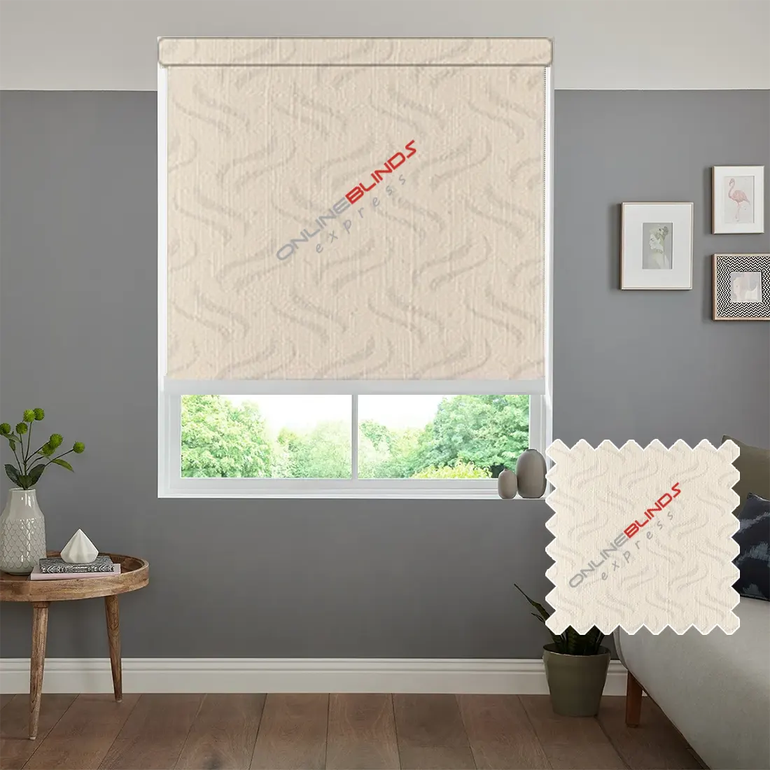 GRAVITY BEIGE MOTORISED ROLLER BLIND - Online Blinds Express