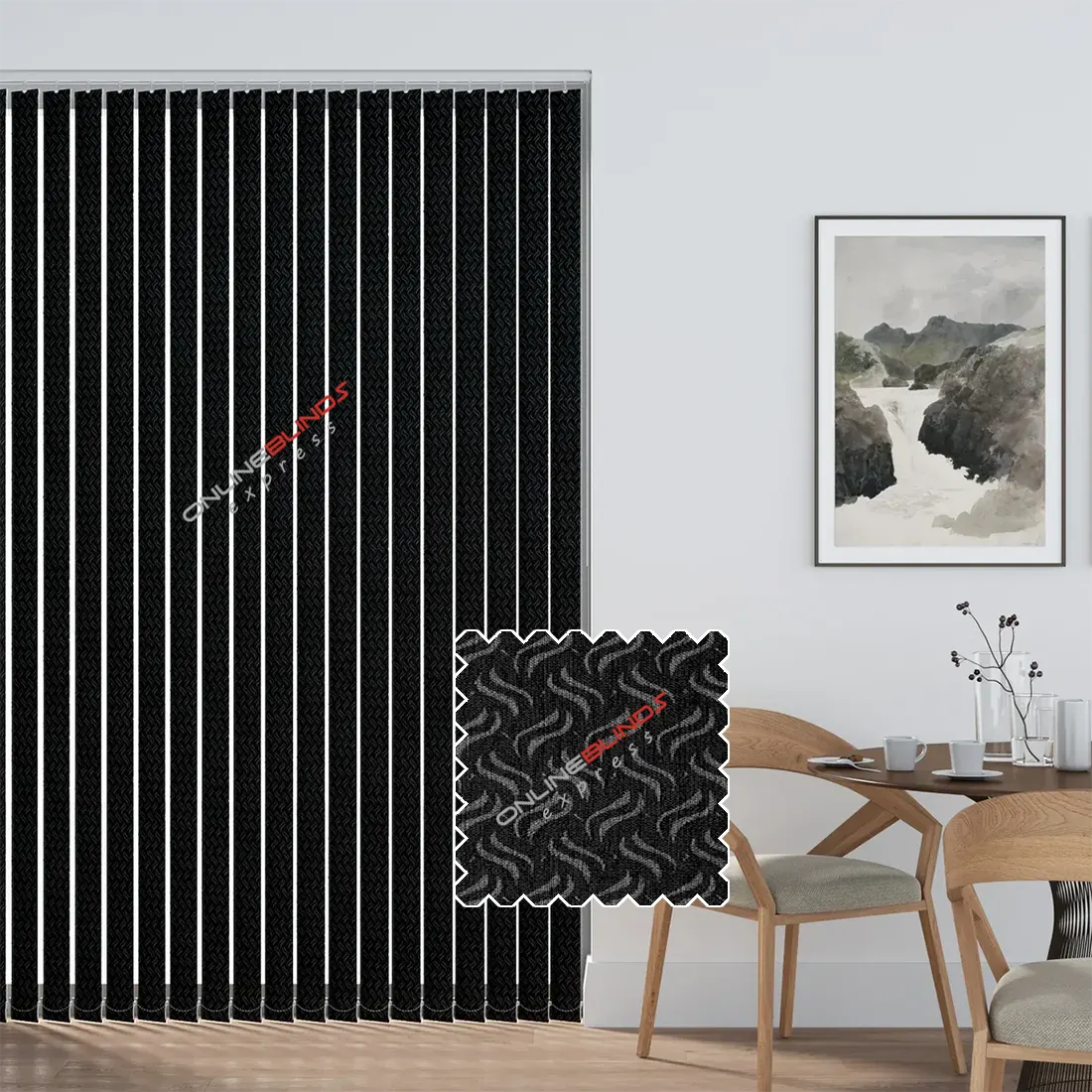 Gravity Black - PVC Waterproof Replacement Slats - Online Blinds Express