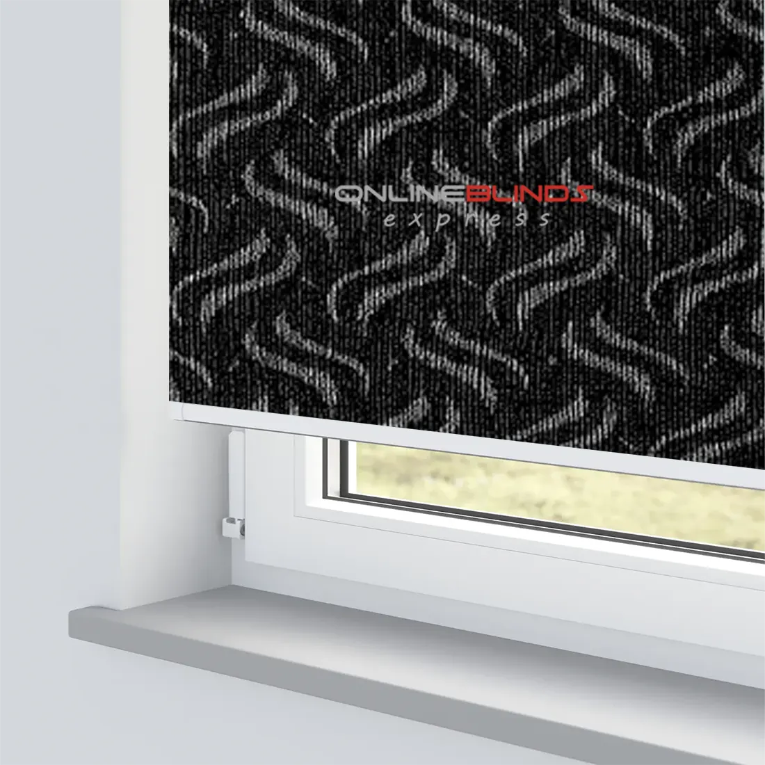 GRAVITY BLACK MOTORISED ROLLER BLIND - Online Blinds Express