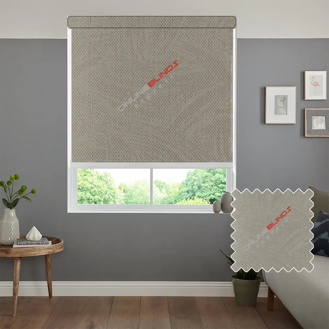 HAVANA BEIGE MOTORISED ROLLER BLIND - Online Blinds Express