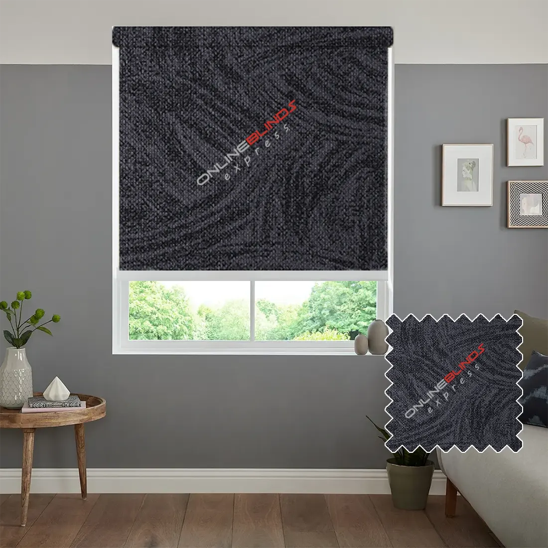 HAVANA BLACK MOTORISED ROLLER BLIND - Online Blinds Express