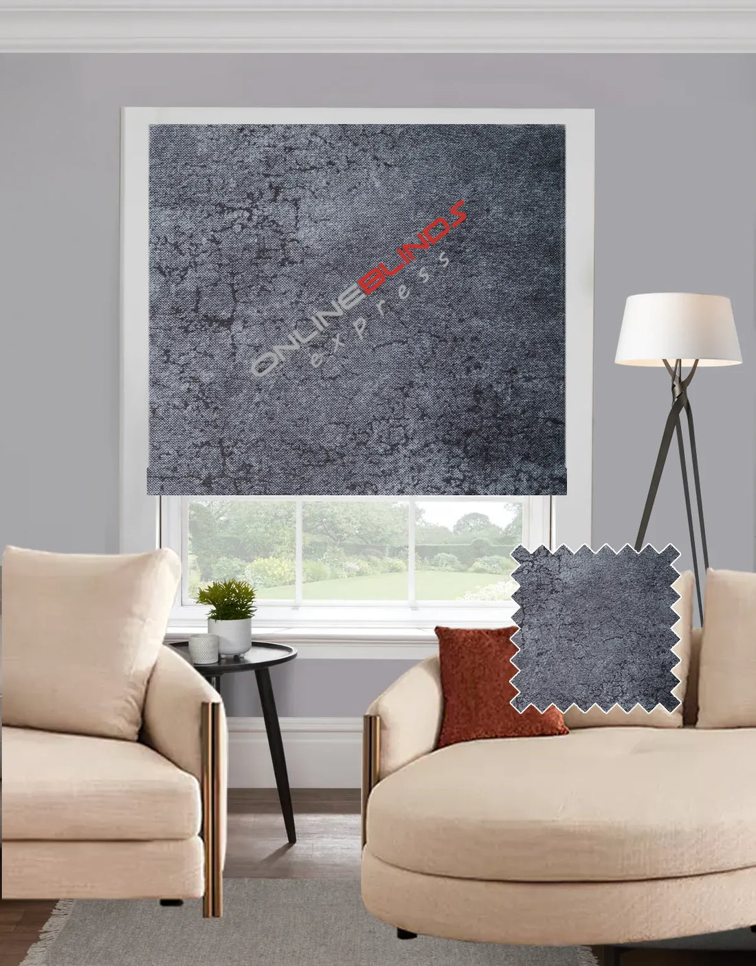 Istanbul Gunmetal EB - Roman Blind - Online Blinds Express