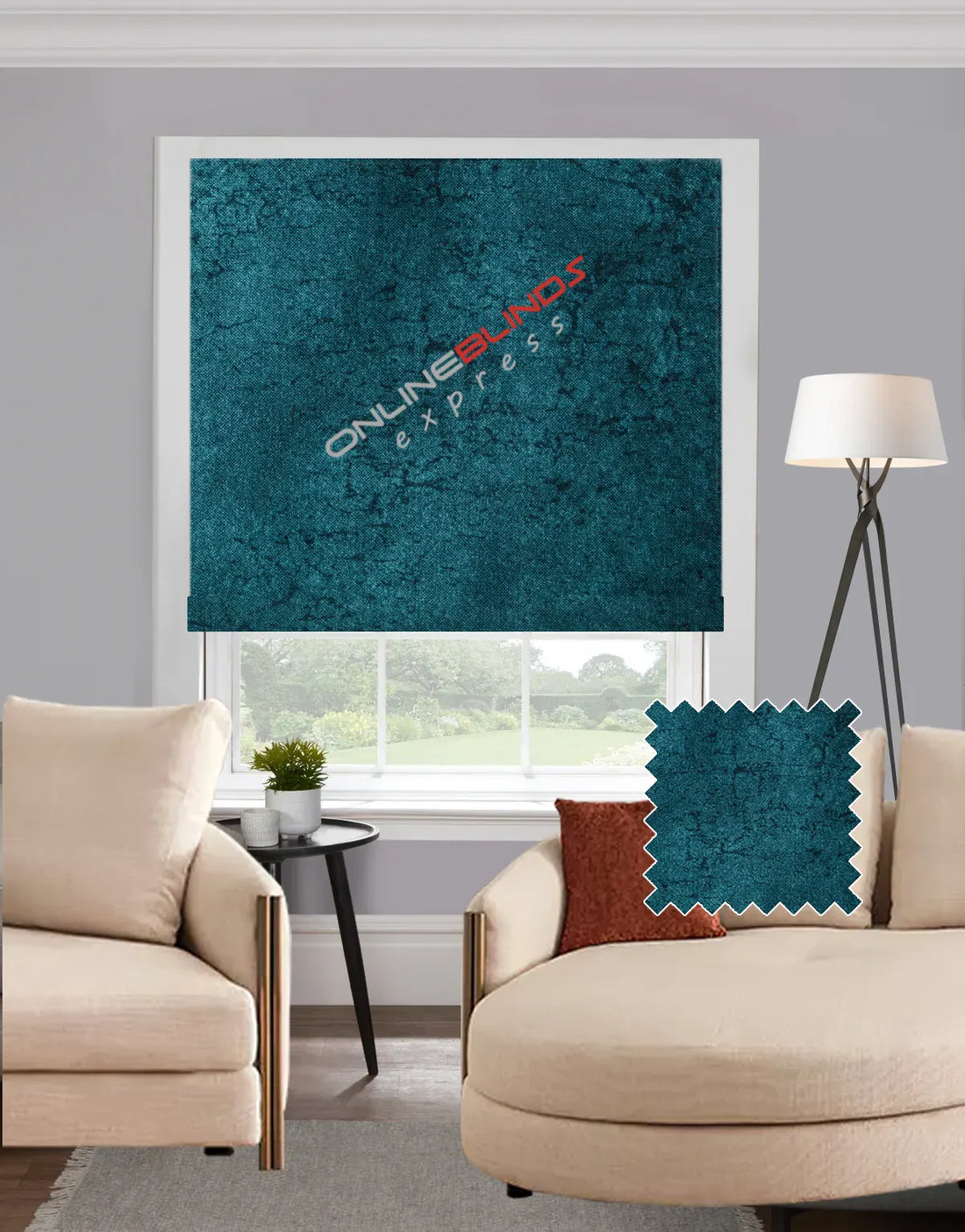 Istanbul Peacock EB - Roman Blind - Online Blinds Express