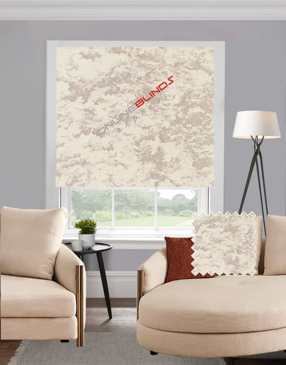 Izmir Oatmeal EB - Roman Blind - Online Blinds Express