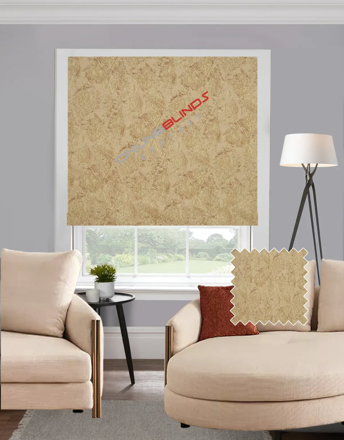 Karina Caramel EB - Roman Blind - Online Blinds Express