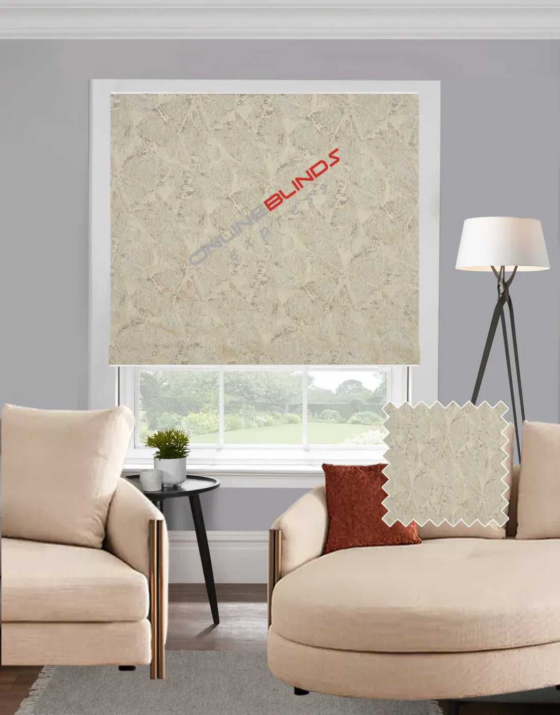 Karina Cream EB - Roman Blind - Online Blinds Express