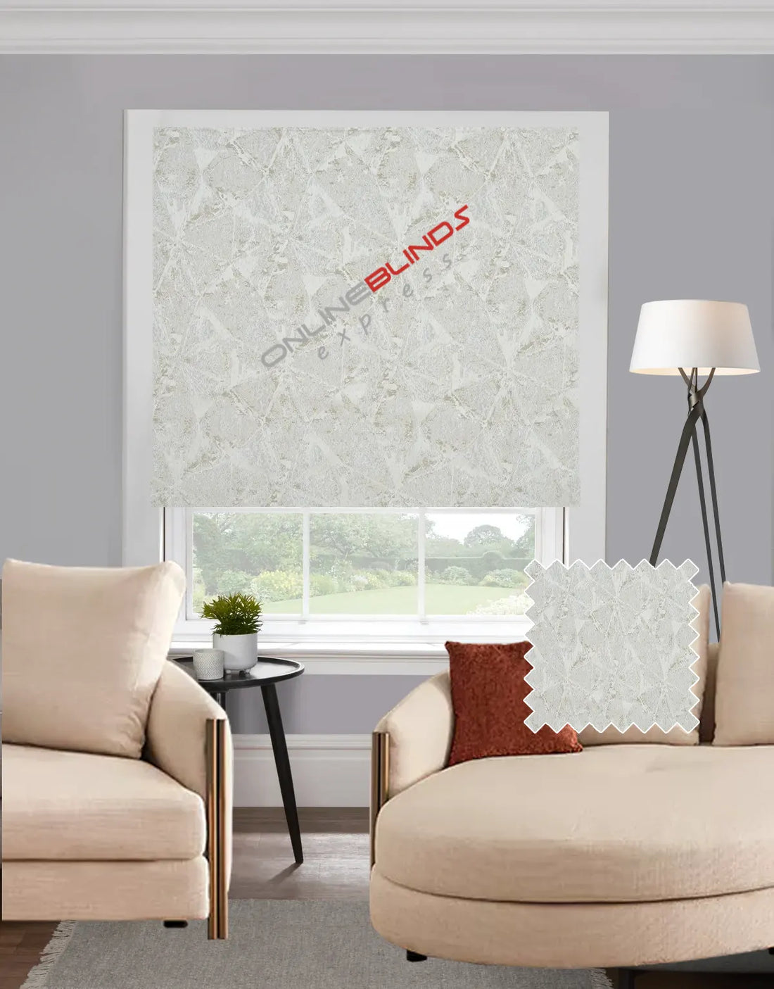 Karina Ivory EB - Roman Blind - Online Blinds Express
