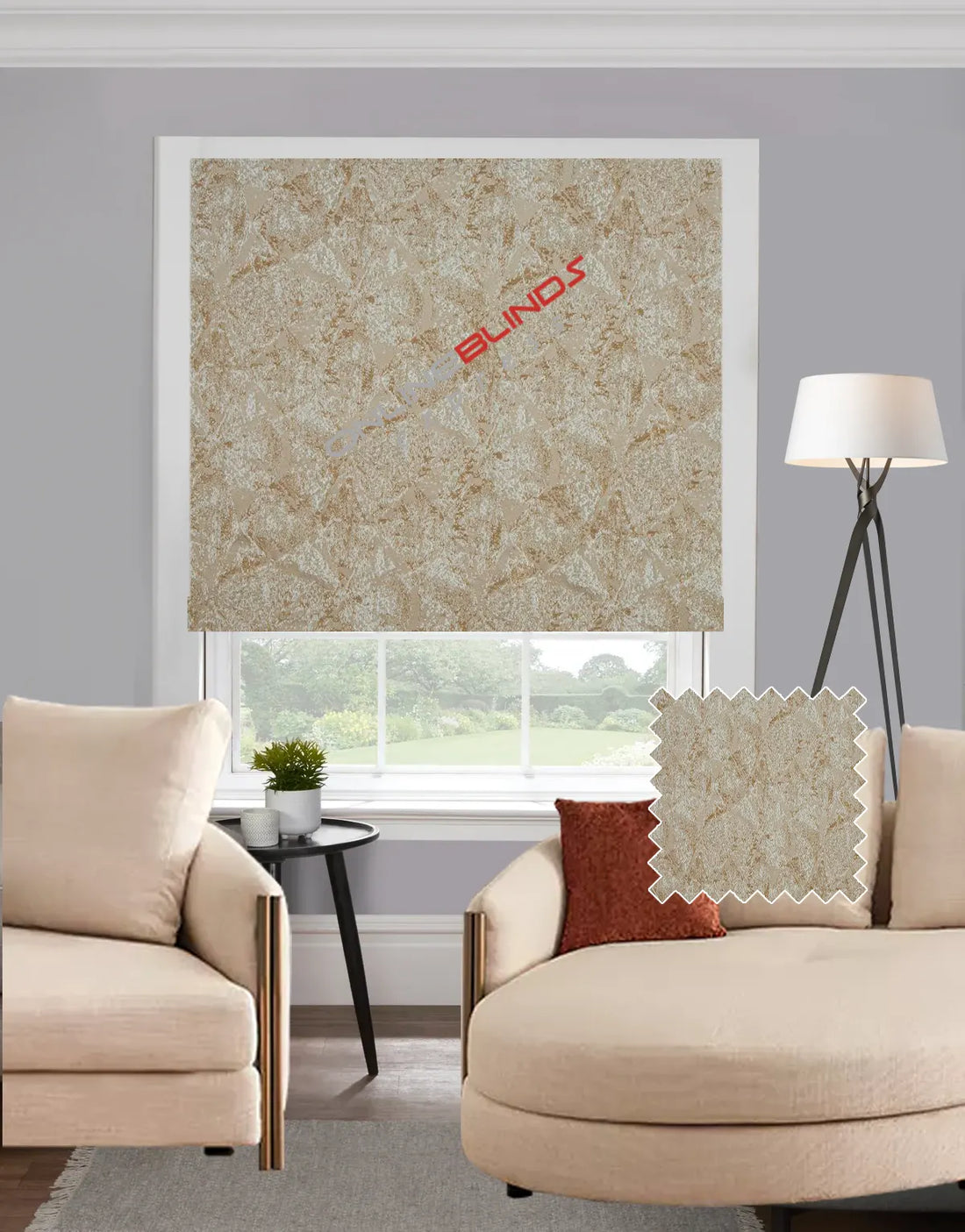 Karina Natural EB - Roman Blind - Online Blinds Express