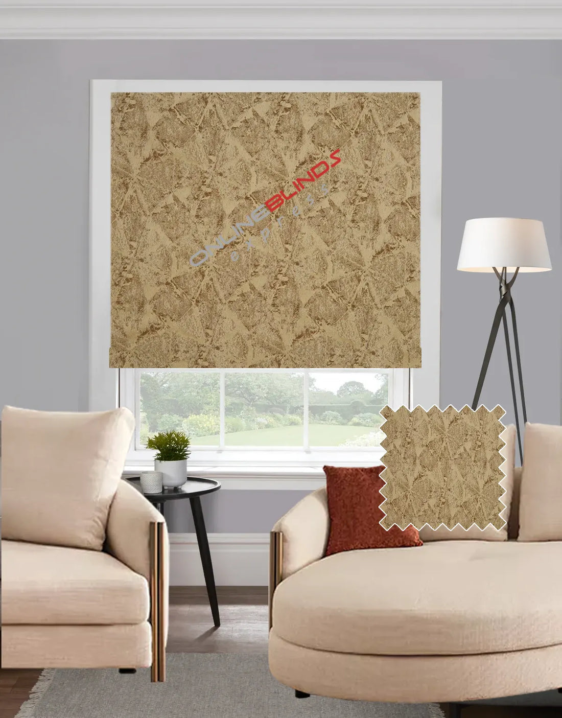 Karina Sandstone EB - Roman Blind - Online Blinds Express