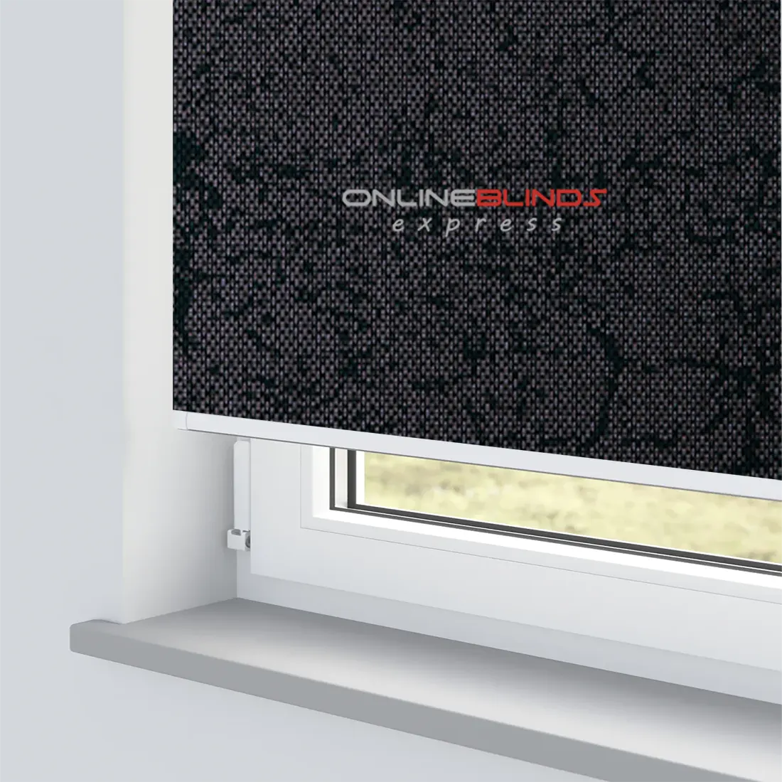 LAHORE BLACK MOTORISED ROLLER BLIND - Online Blinds Express