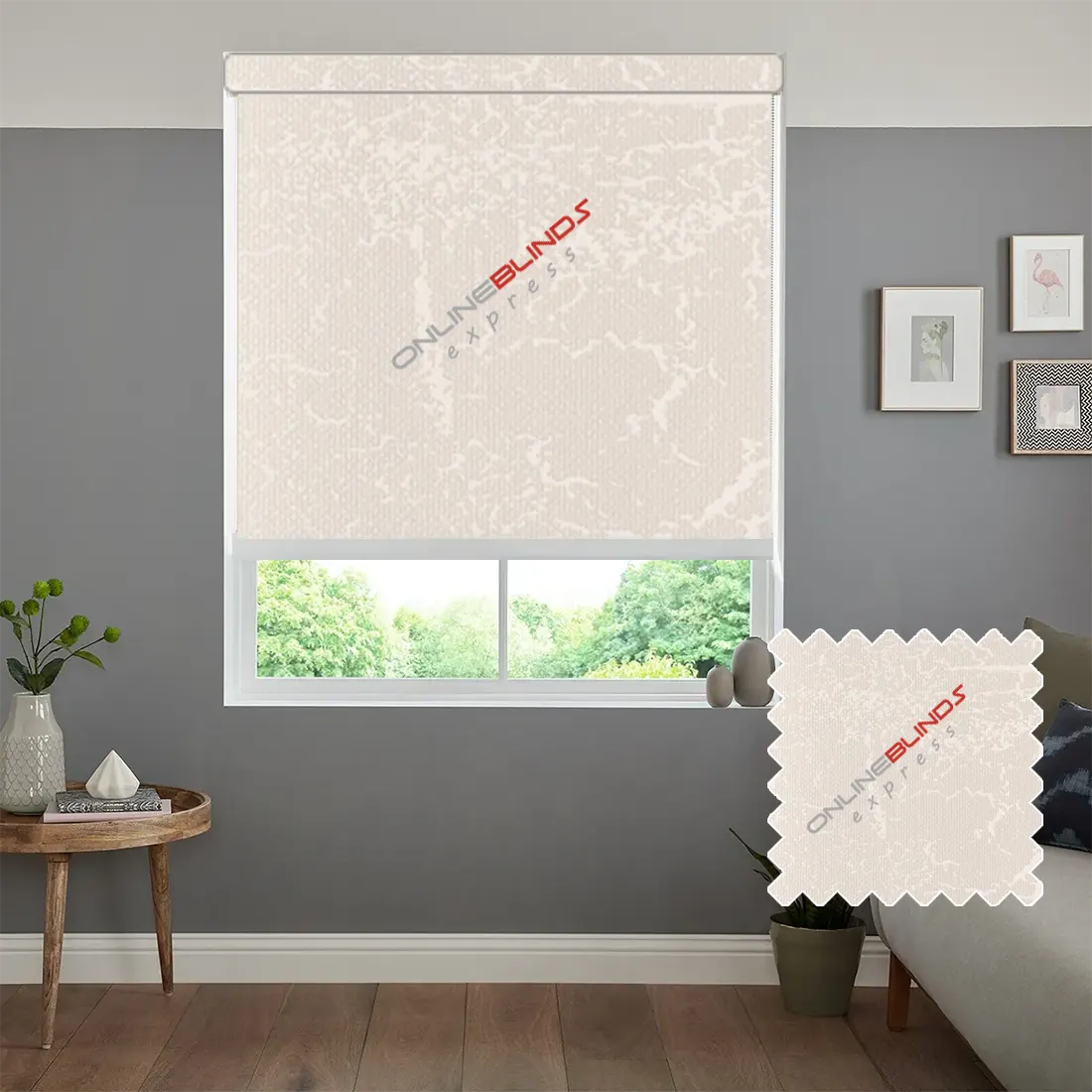 LAHORE CREAM MOTORISED ROLLER BLIND - Online Blinds Express