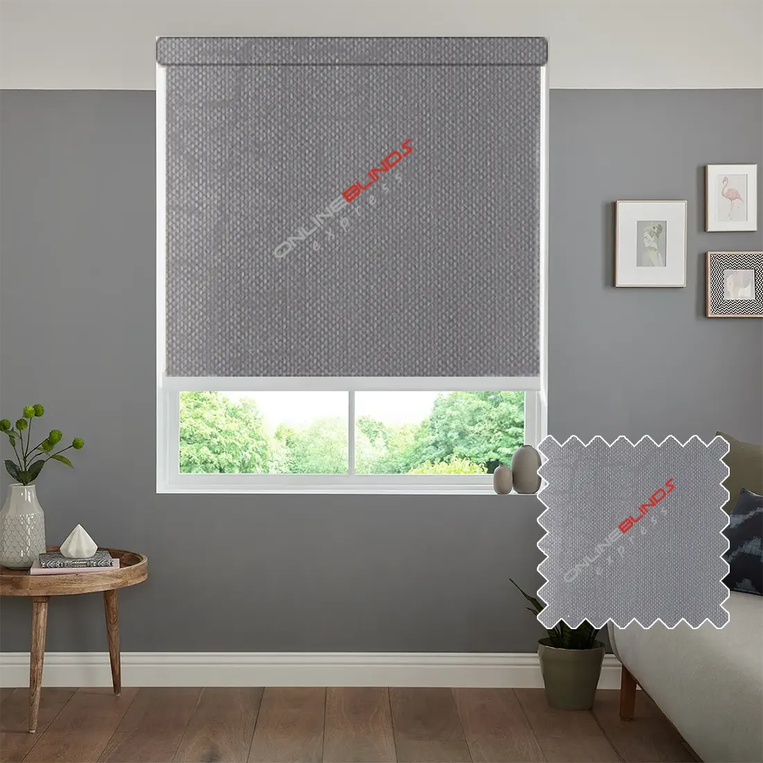 LAHORE GREY MOTORISED ROLLER BLIND - Online Blinds Express