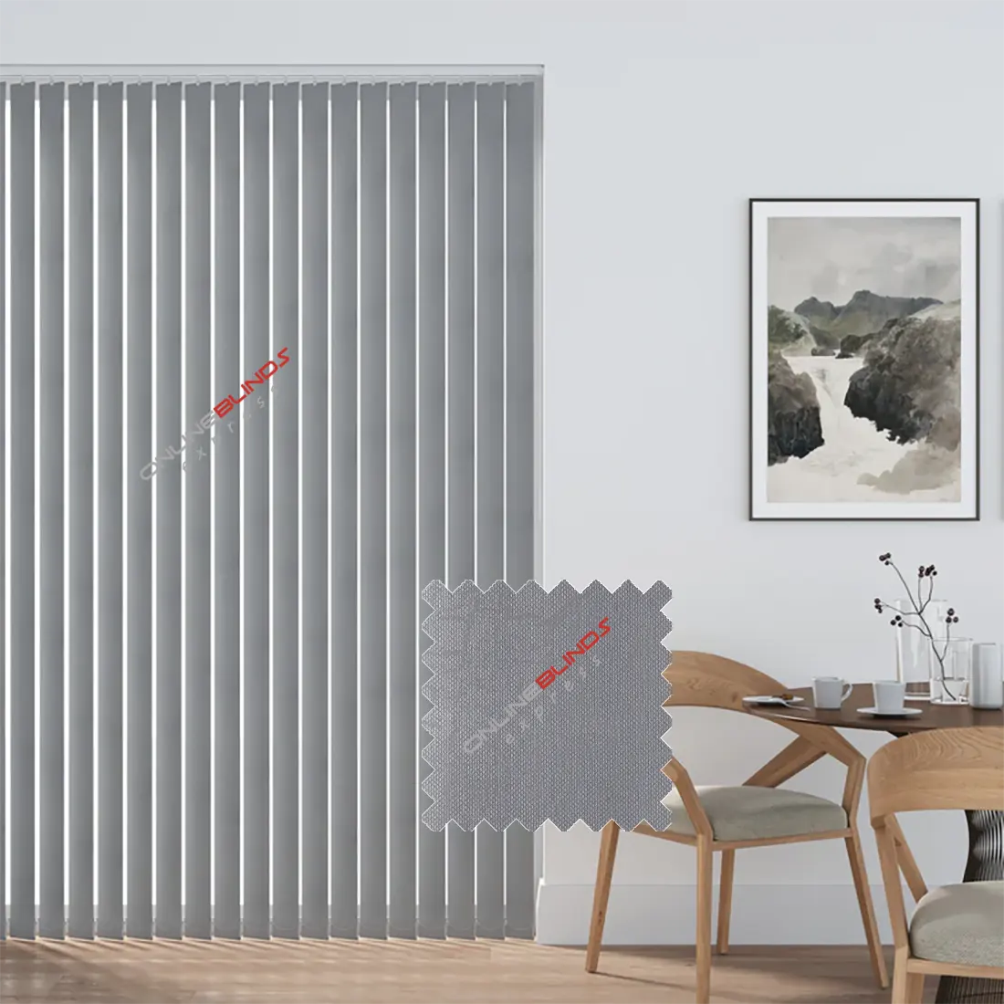 Lahore Grey PVC Waterproof Replacement Slats - Online Blinds Express
