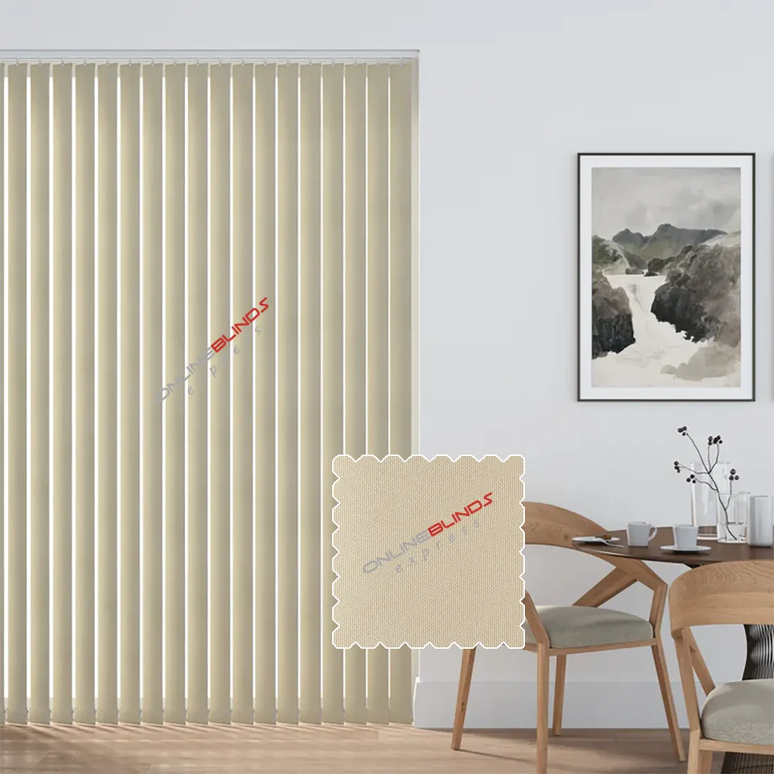 Lahore Ivory PVC Waterproof Replacement Slats - Online Blinds Express