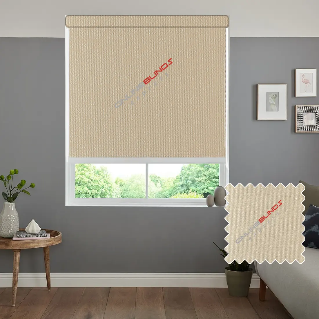 LAHORE IVORY MOTORISED ROLLER BLIND - Online Blinds Express