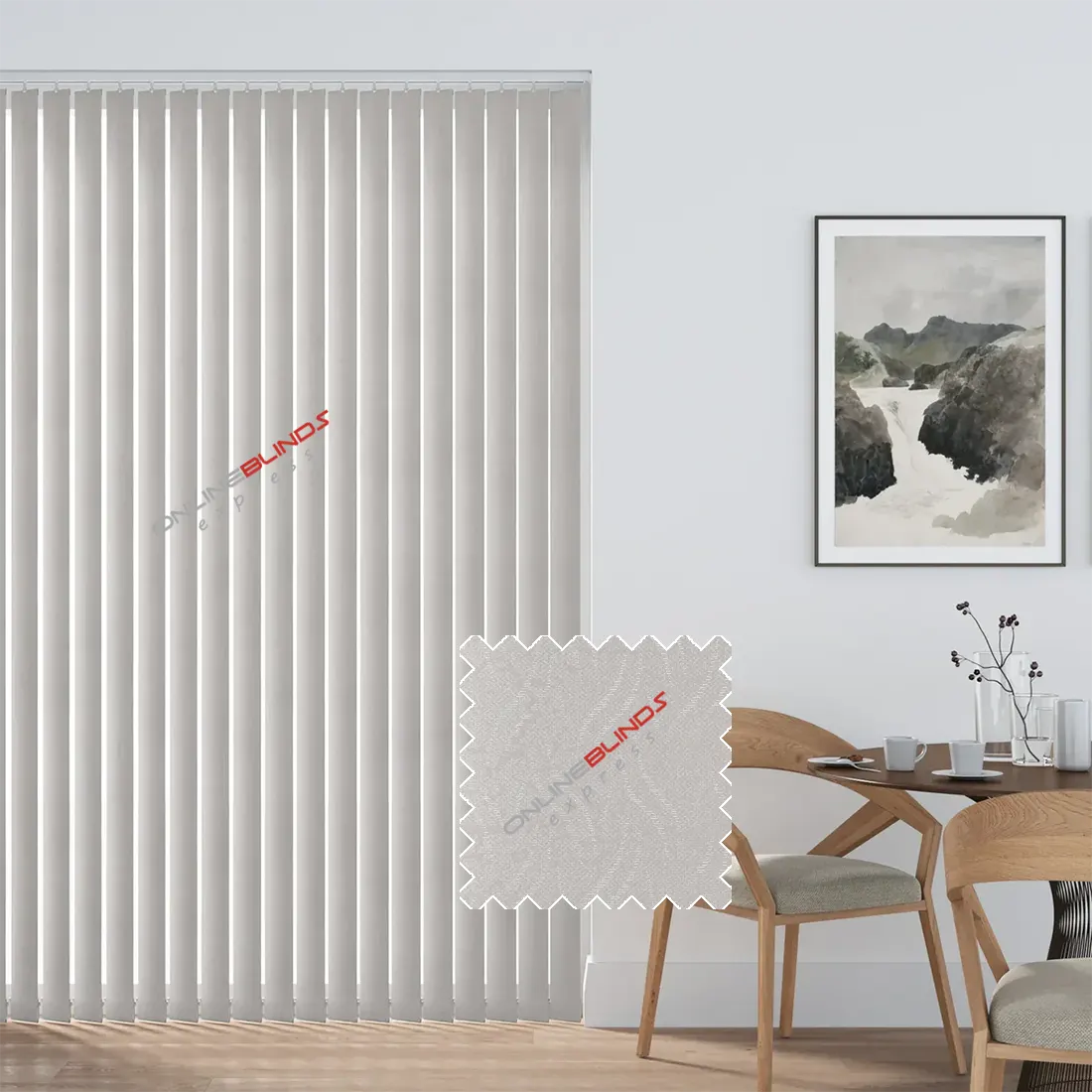 Lahore Silver - PVC Waterproof Blackout Vertical Blinds