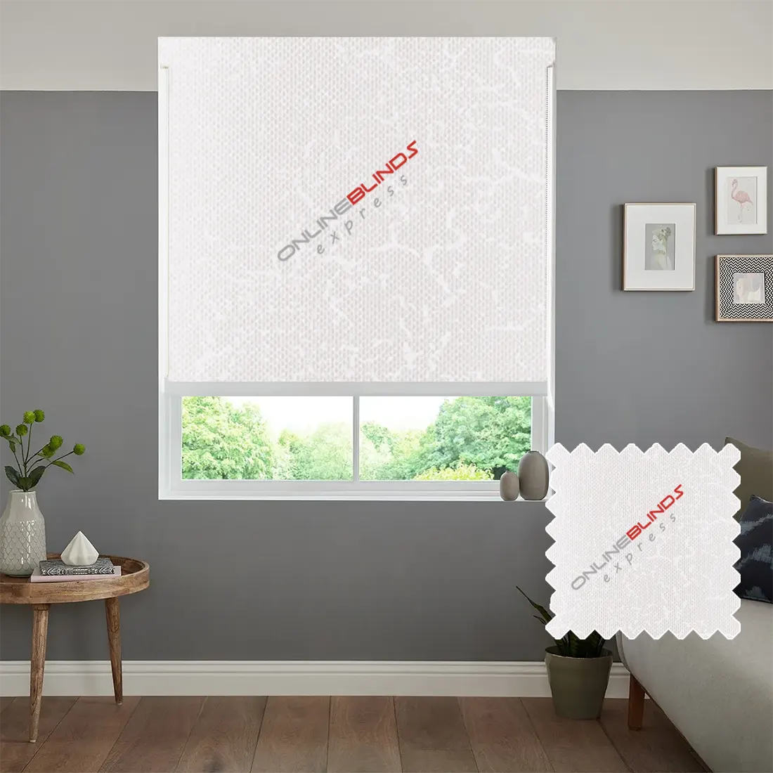 LAHORE WHITE MOTORISED ROLLER BLIND - Online Blinds Express