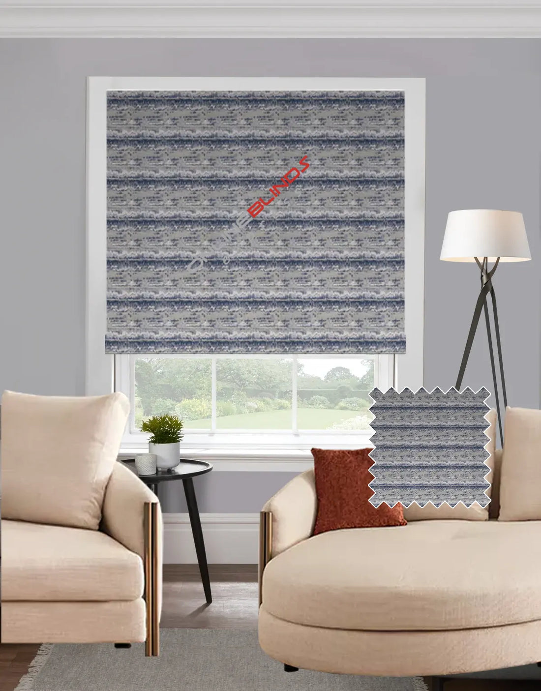 Lavico Blue EB - Roman Blind - Online Blinds Express
