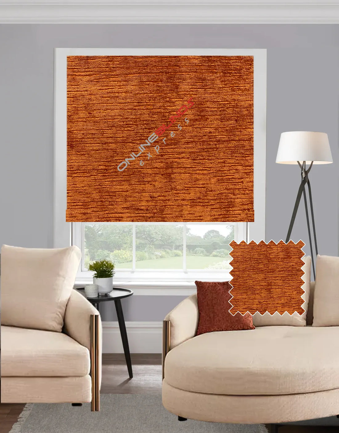 Litie Pecan EB - Roman Blind - Online Blinds Express