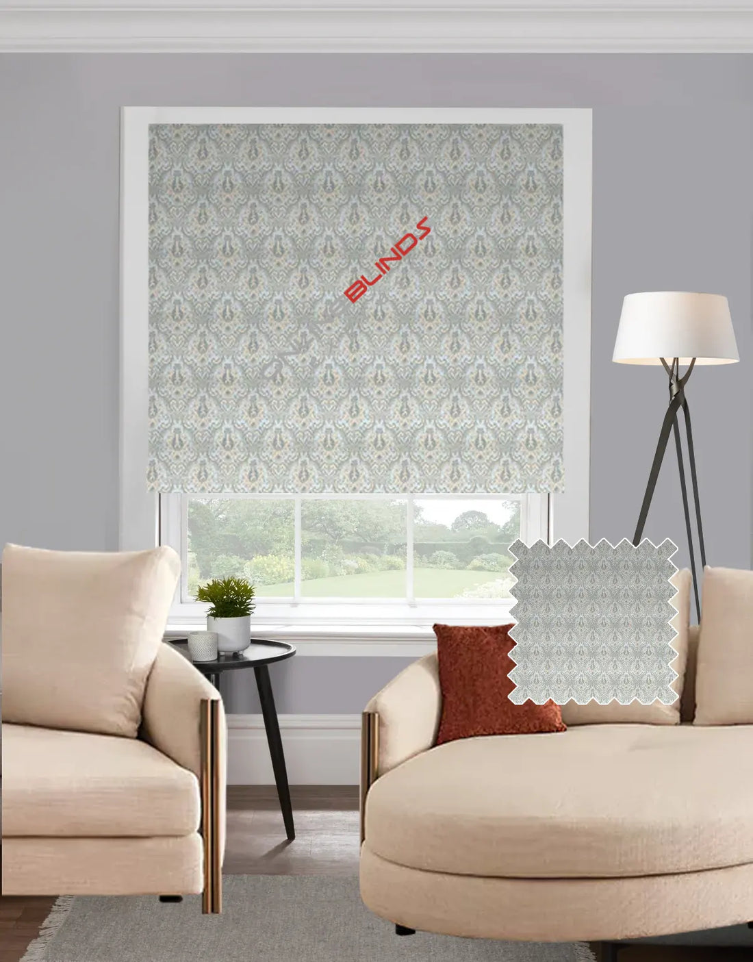 Marrakech Duck Egg EB - Roman Blind - Online Blinds Express