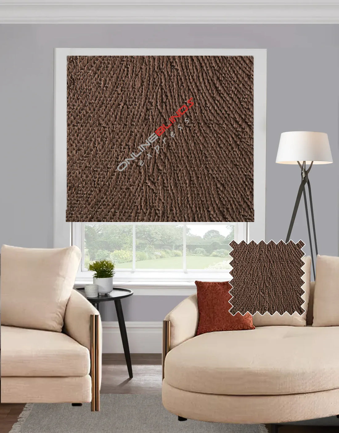 Mersin Chocolate EB - Roman Blind - Online Blinds Express