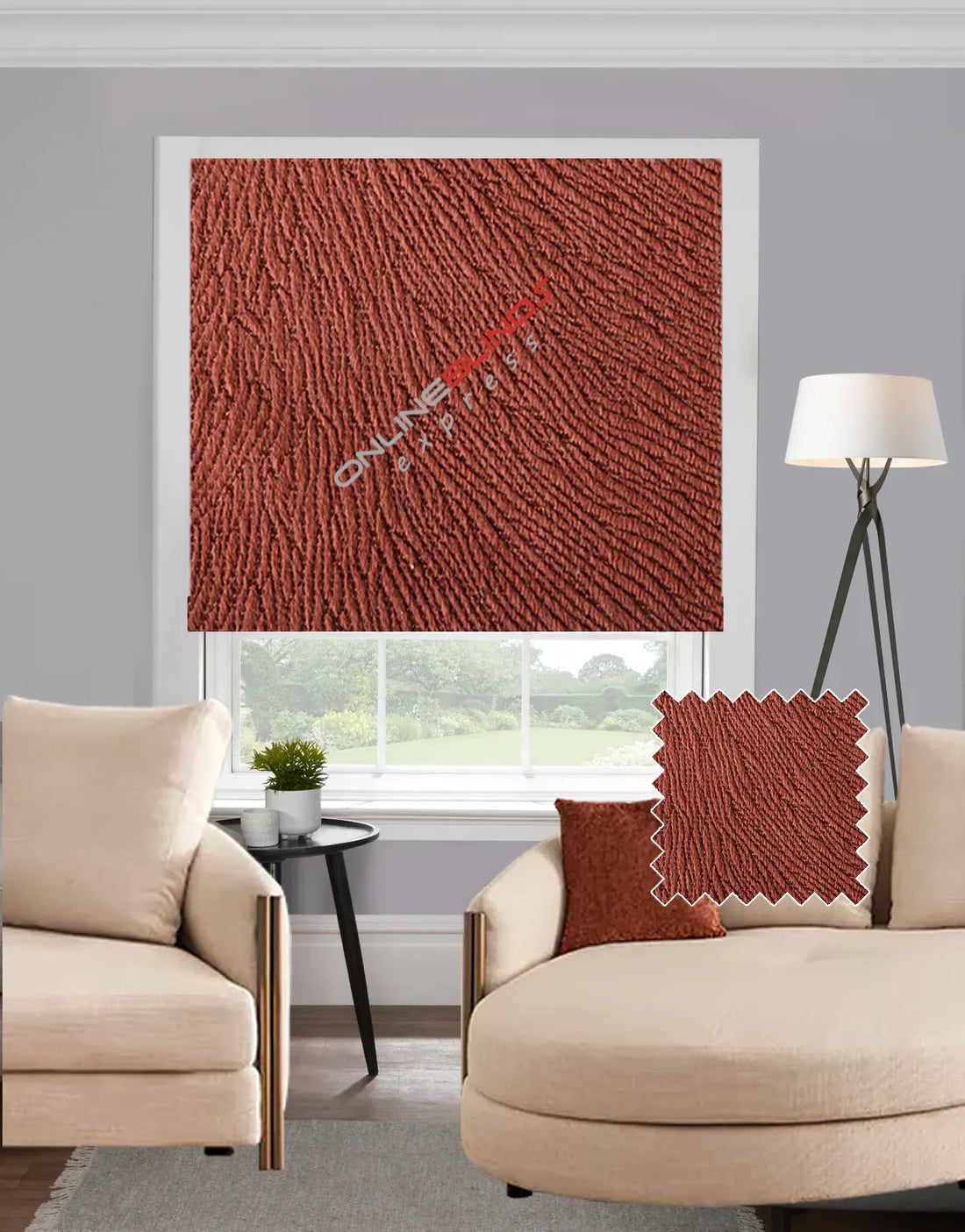 Mersin Copper EB - Roman Blind - Online Blinds Express