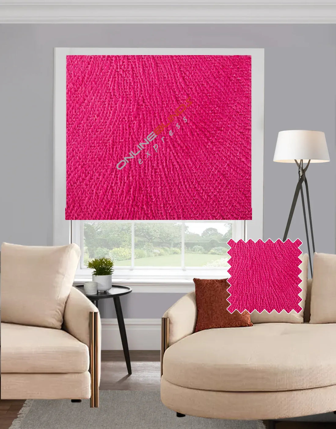 Mersin Pink EB - Roman Blind - Online Blinds Express