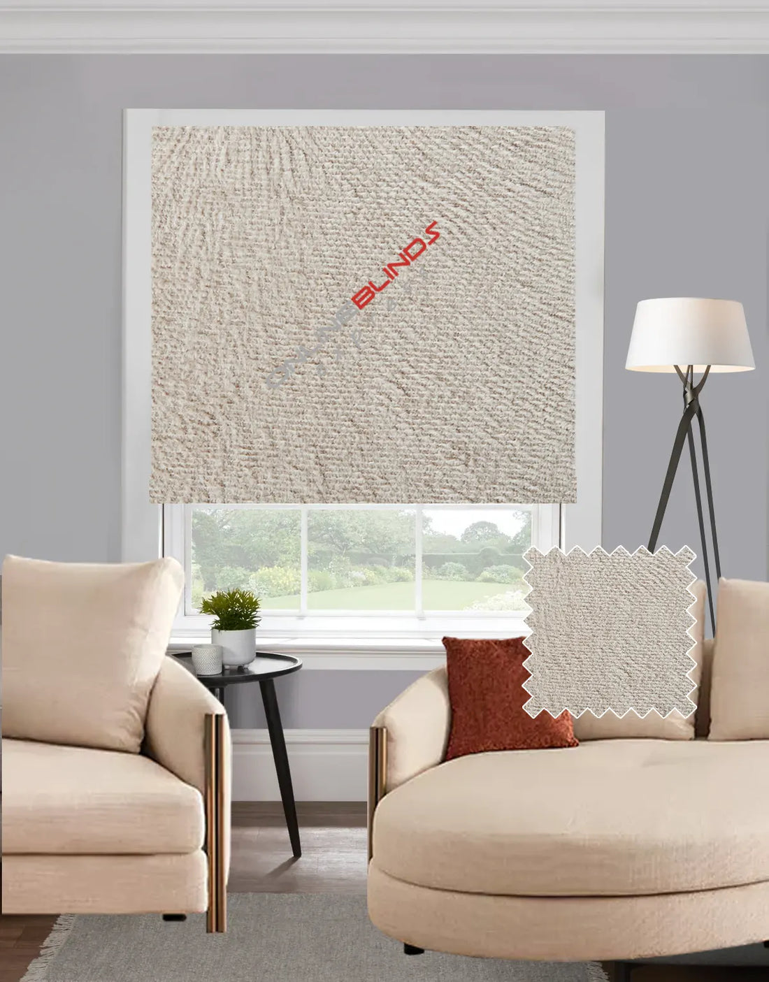Mersin Silver EB - Roman Blind - Online Blinds Express